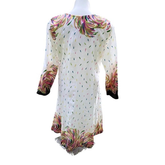 Choosy Cherry Boho Colorful Festival Tunic Style Beaded Neckline Dress S Large - Picture 5 of 12